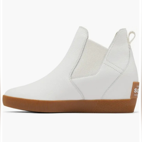 Sorel Women Size 8.5 Out N About Wedge II White Slip-On Waterproof Shoes Booties - Picture 9 of 9